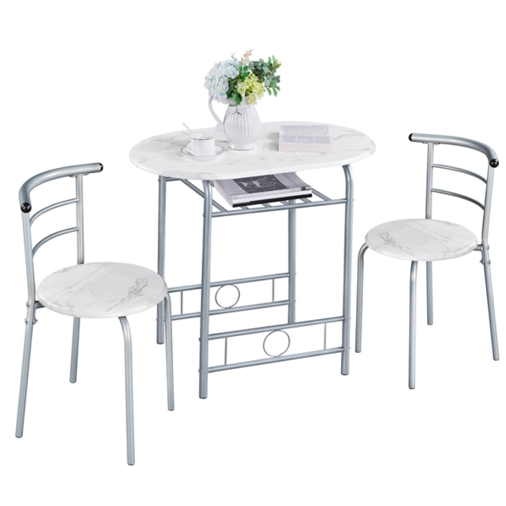 Space Saving Dining Table Set Modern Round Dining Table Set for 2