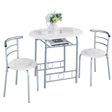 Space Saving Dining Table Set Modern Round Dining Table Set for 2
