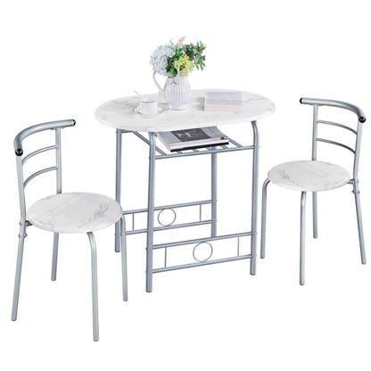 Space Saving Dining Table Set Modern Round Dining Table Set for 2