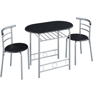 Modern Round Dining Table Set for 2 Chairs + 1 Table
