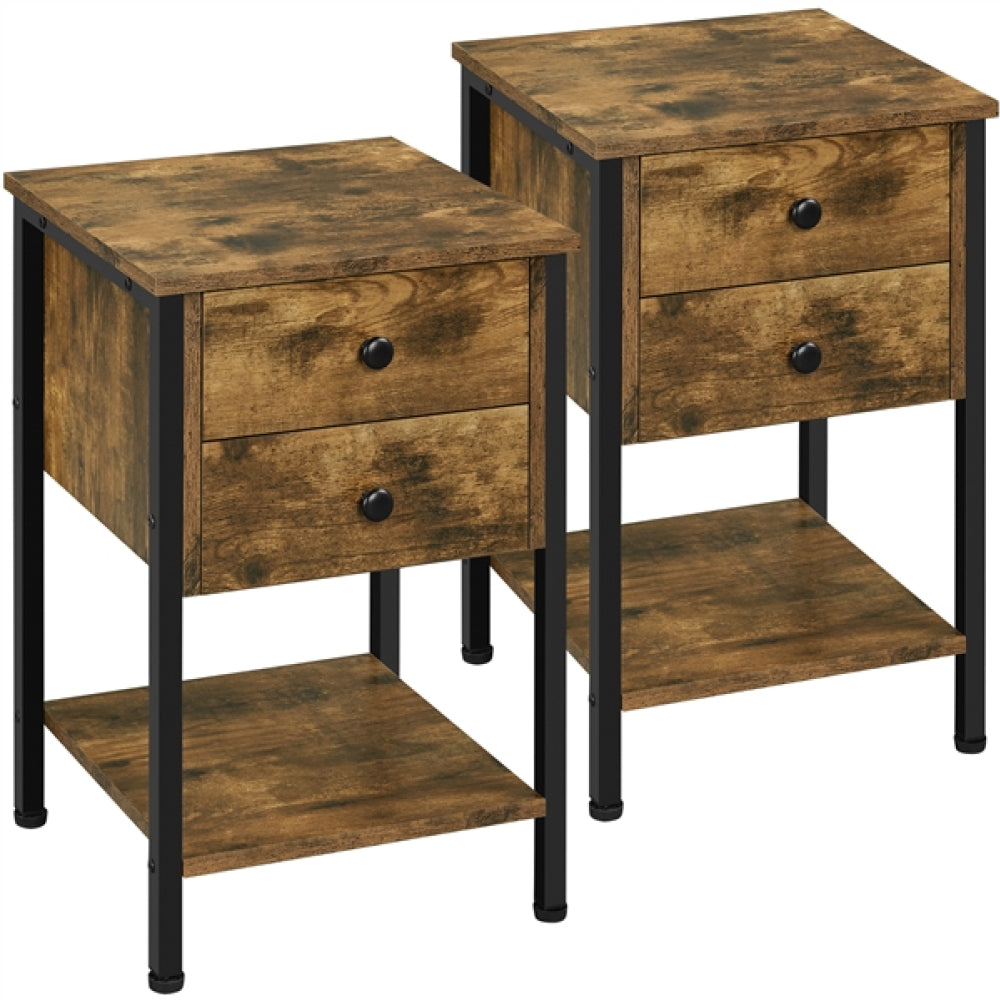 1 Pair Side Table End Table Nightstand Bedside Table