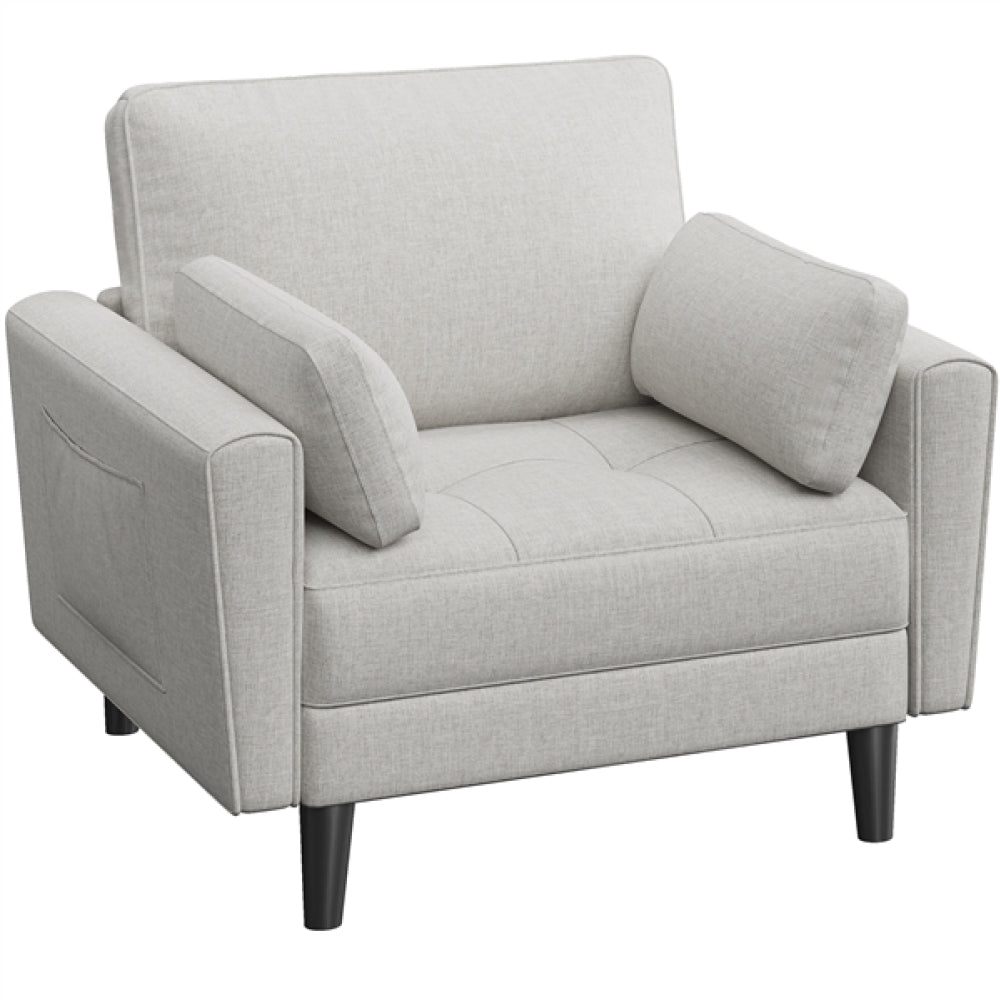 2pcs Tufted Oversized Armchairs Single Sofa Couch