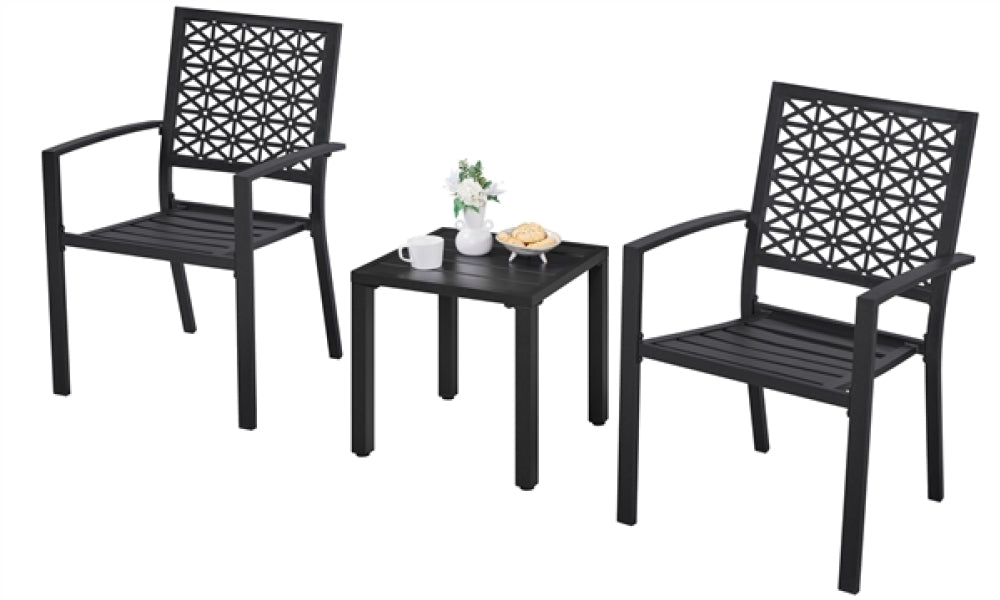 2pcs Dining Chairs + Outdoor Coffee End Table
