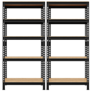 2pcs 5-Tier Utility Shelves Adjustable Metal Shelving Units