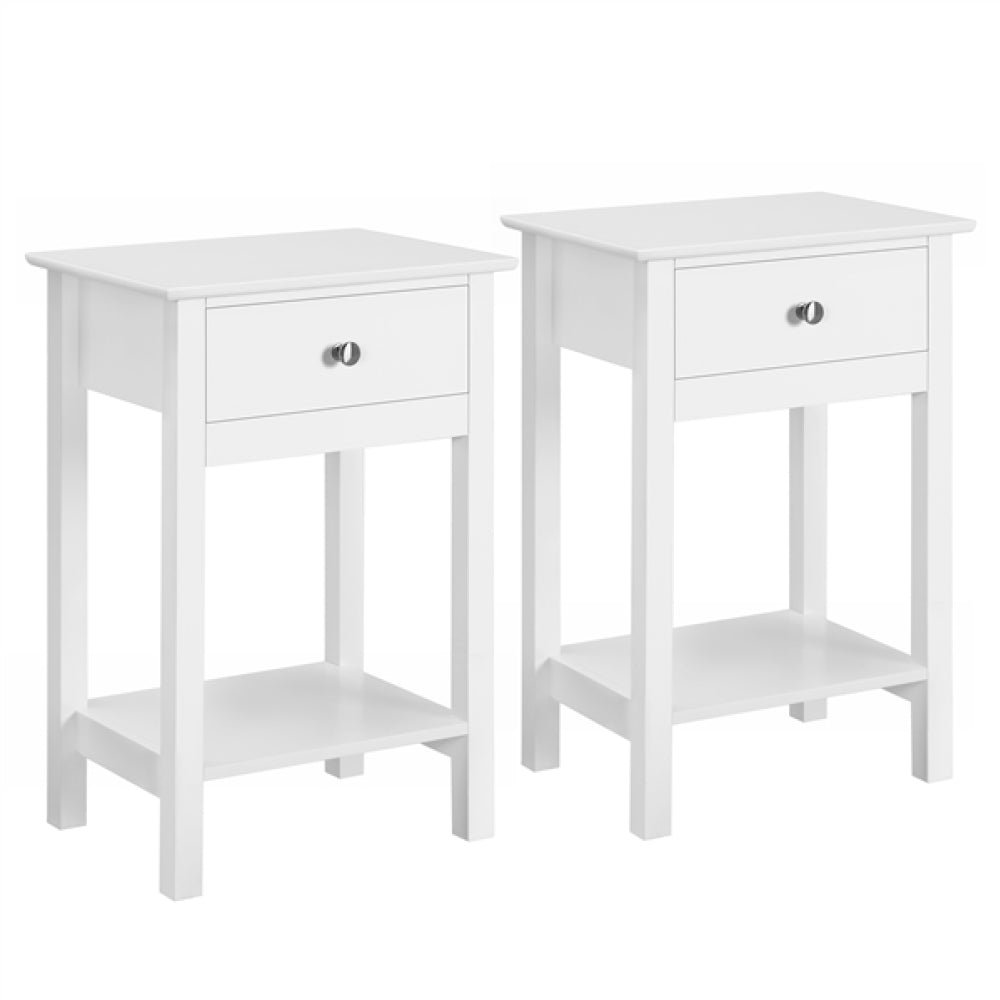 2pcs Improved Quality Wood Bedside End Table Storage Cabinet Night Stand