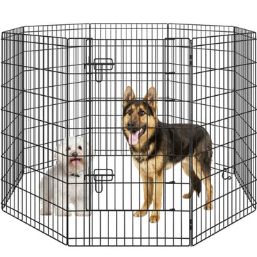 8 Panel Foldable Metal Dog Exercise Pen
