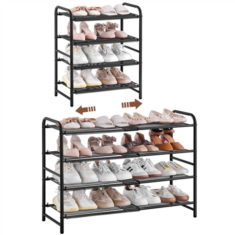 4-Tier Expandable Iron Shoe Rack