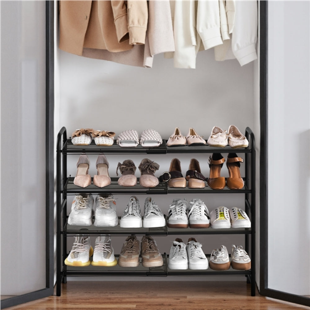 4-Tier Expandable Iron Shoe Rack