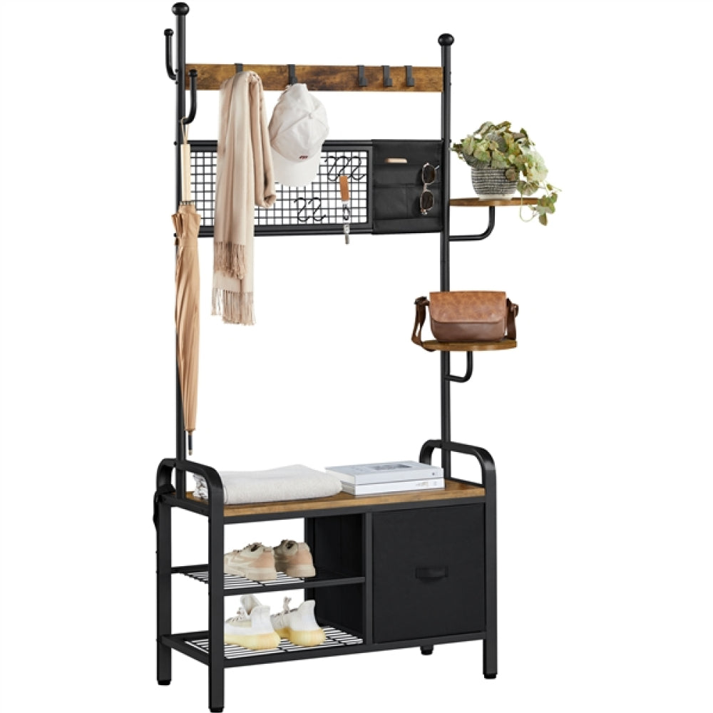 Hall Tree with Cat House Coat Rack Shoe Rack