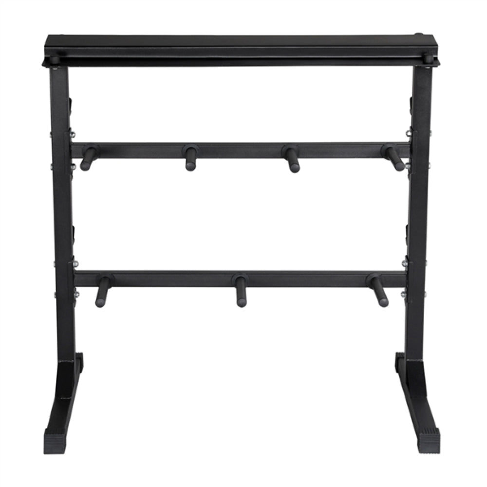 3 Tier Dumbbell Barbell Rack Weight Plate/Bar Storage Holder