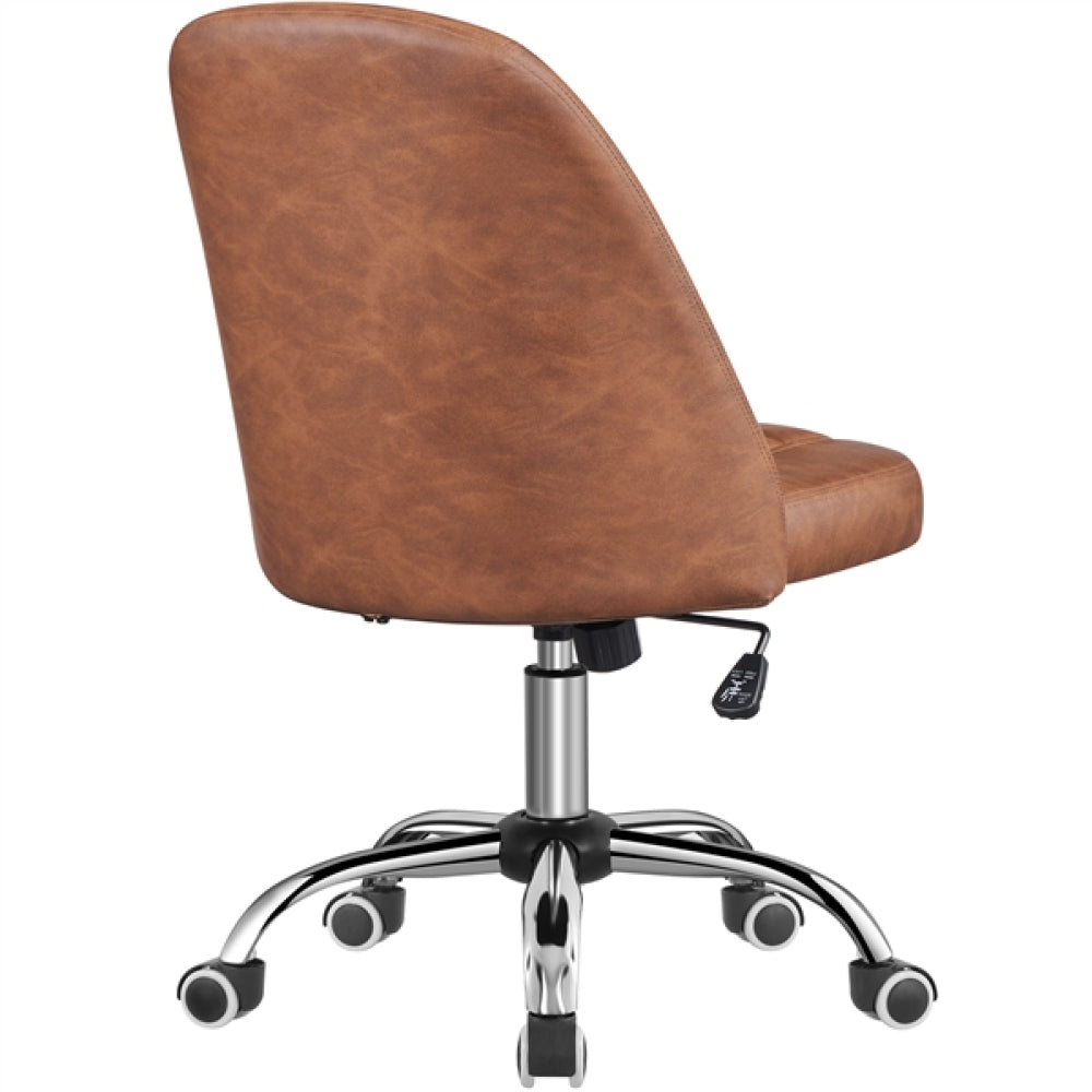 Faux Leather Mid Back Home Office Desk Chair