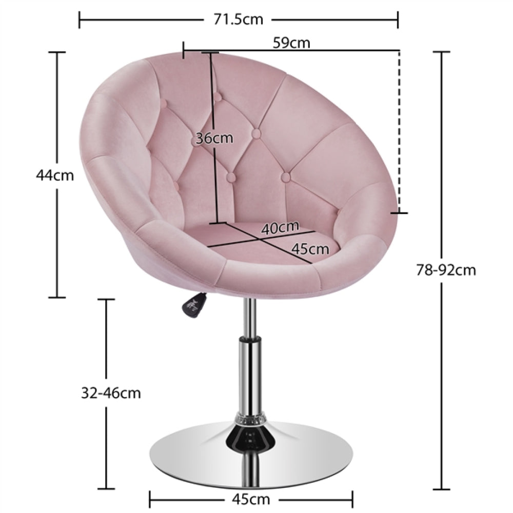 Makeup Vanity Chair Tufted Style Barrel Chair