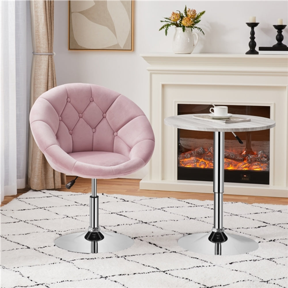 Makeup Vanity Chair Tufted Style Barrel Chair