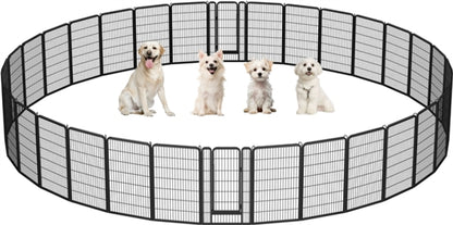 Set of 4 - 47.5″ Tall Dog Playpen Panels Metal Pet Fence Exercise Barrier