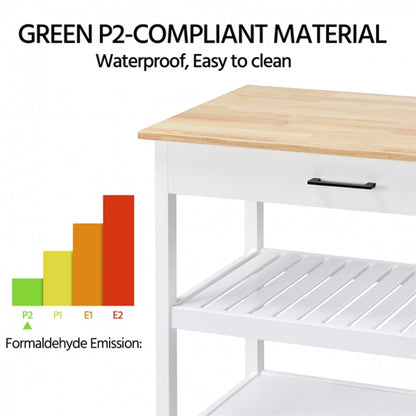 Kitchen Island Cart on Wheels 40’’ W Minimalist Kitchen Cart
