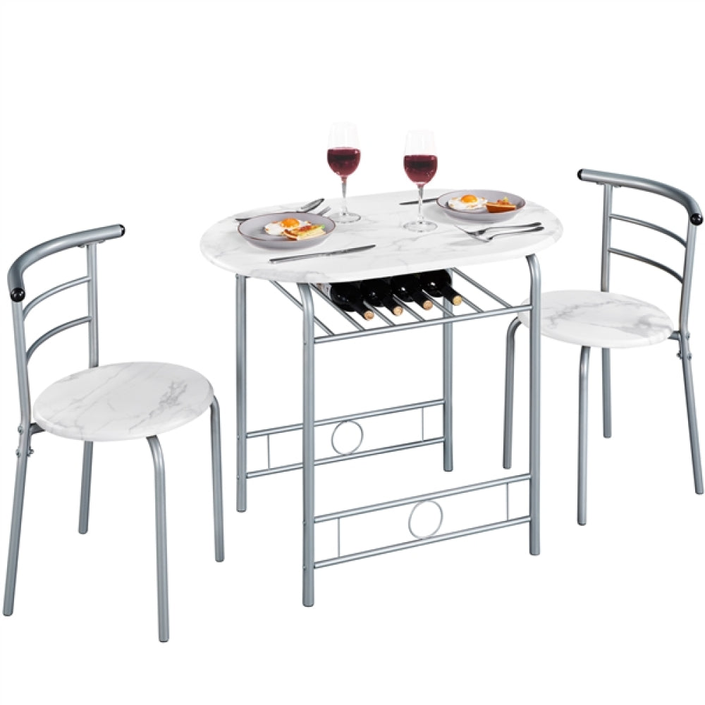 Modern Dining Set 1X Table + 2 Chairs