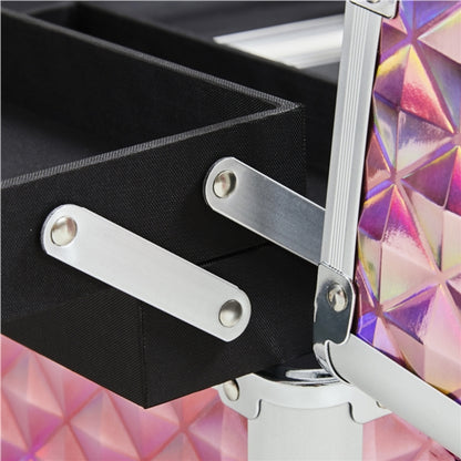3-in-1 Rolling Makeup Train Case Portable Cosmetic Trolley