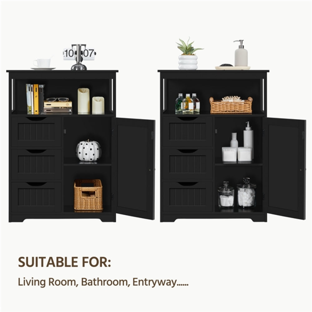 90cm Height Bathroom Floor Cabinet MDF Wooden Storage Organizer