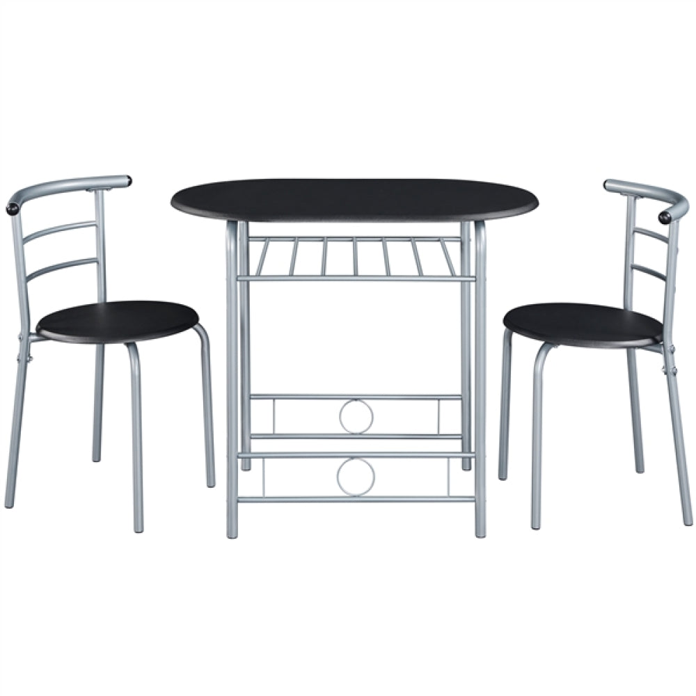 Modern Round Dining Table Set for 2 Chairs + 1 Table