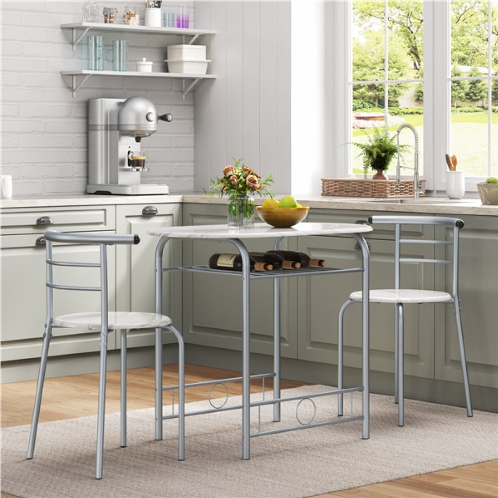 Modern Dining Set 1X Table + 2 Chairs
