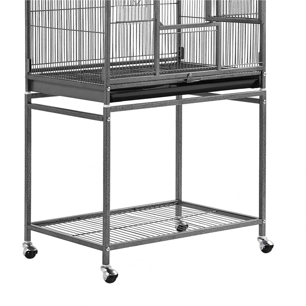 53.5″H Mobile Large Parrot Cage w/ Stand Bird Cage