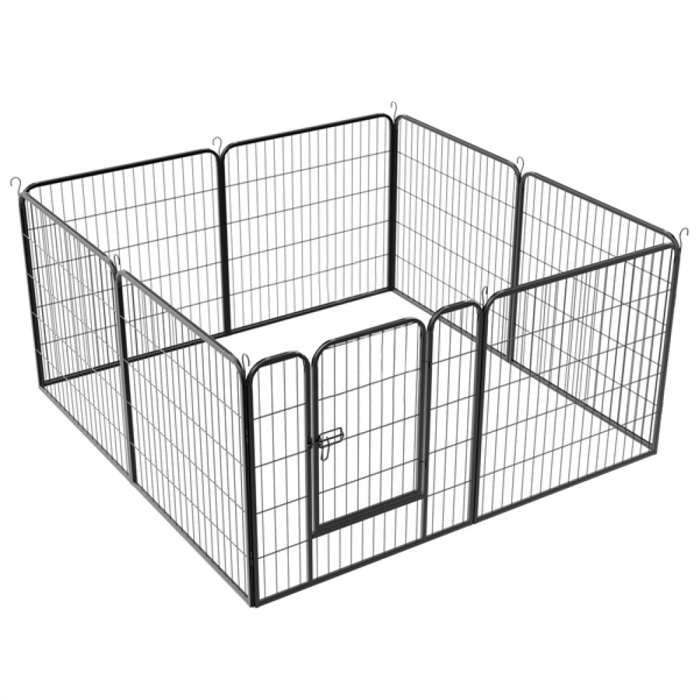 8 Panel Dog Pen Playpen Play Yard Metal Exercise Barrier Pet Pen