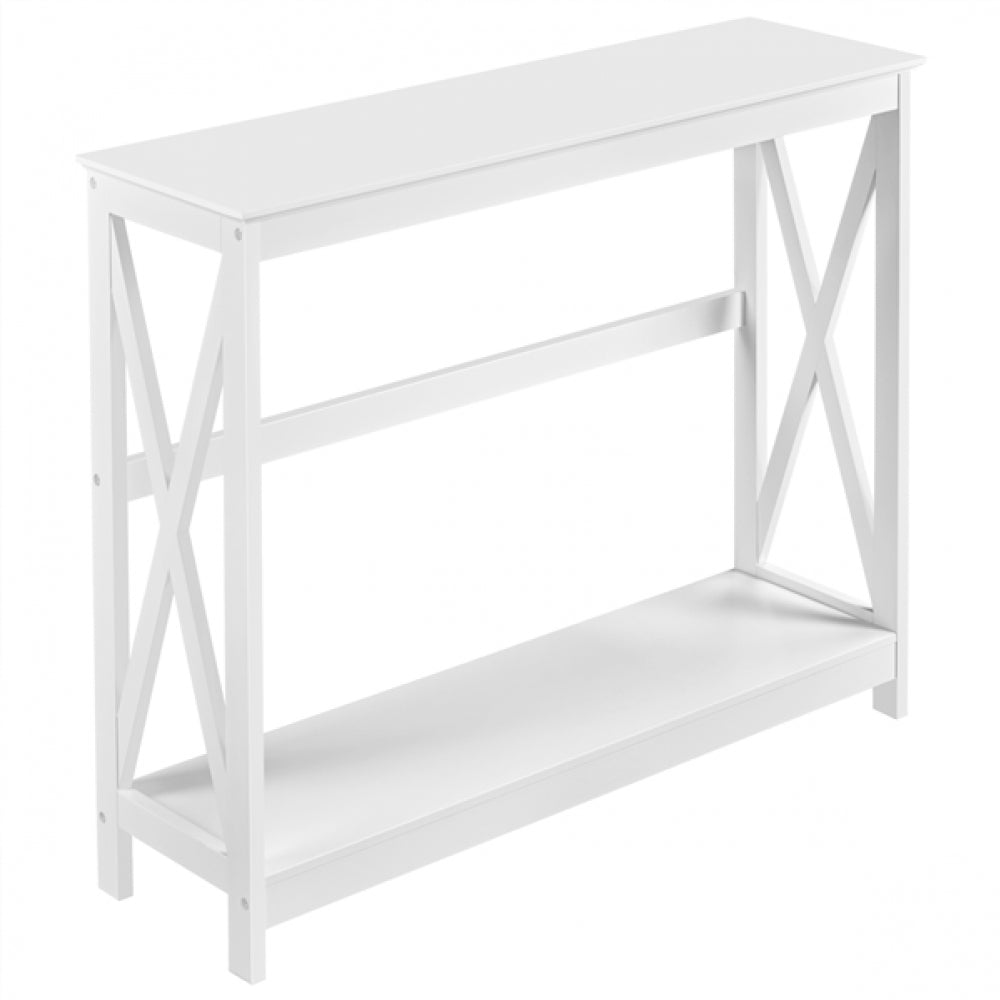 2-Tier X-Design Console Table  Industrial Side Console Table End Table
