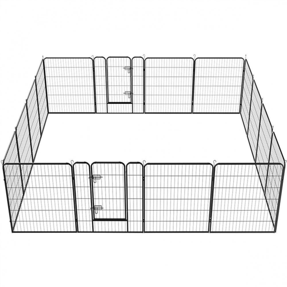 16 Panels Heavy Duty Pet Playpen Pet Exercise Barrier Fence
