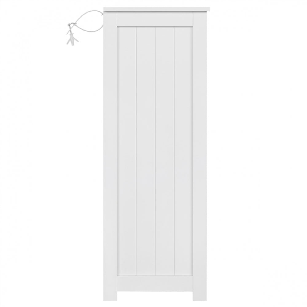 Bathroom Floor Cabinet Wooden Side Storage Organizer