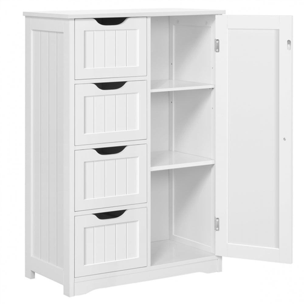 Large Wooden Bathroom Storage Cabinet Freestanding Floor Cabinet