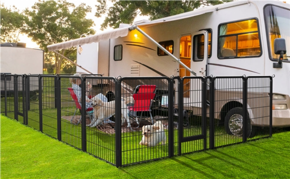 8 Panels Dog Playpen 100cm Tall Dog Pen Dog Fence
