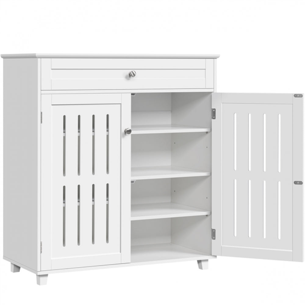 4 Tier Shoe Storage Cabinet 1 Drawer Closed Adjustable Shoes Rack