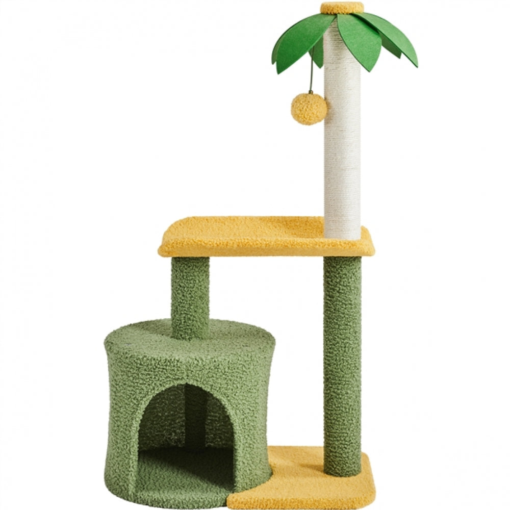 Coconut Palm Cat Tree Cat Scratching Post with Natural Sisal Rope