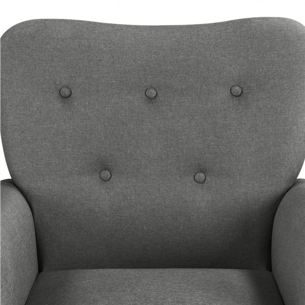 Mid-century Modern Accent Chair Upholstered Roll Armchair