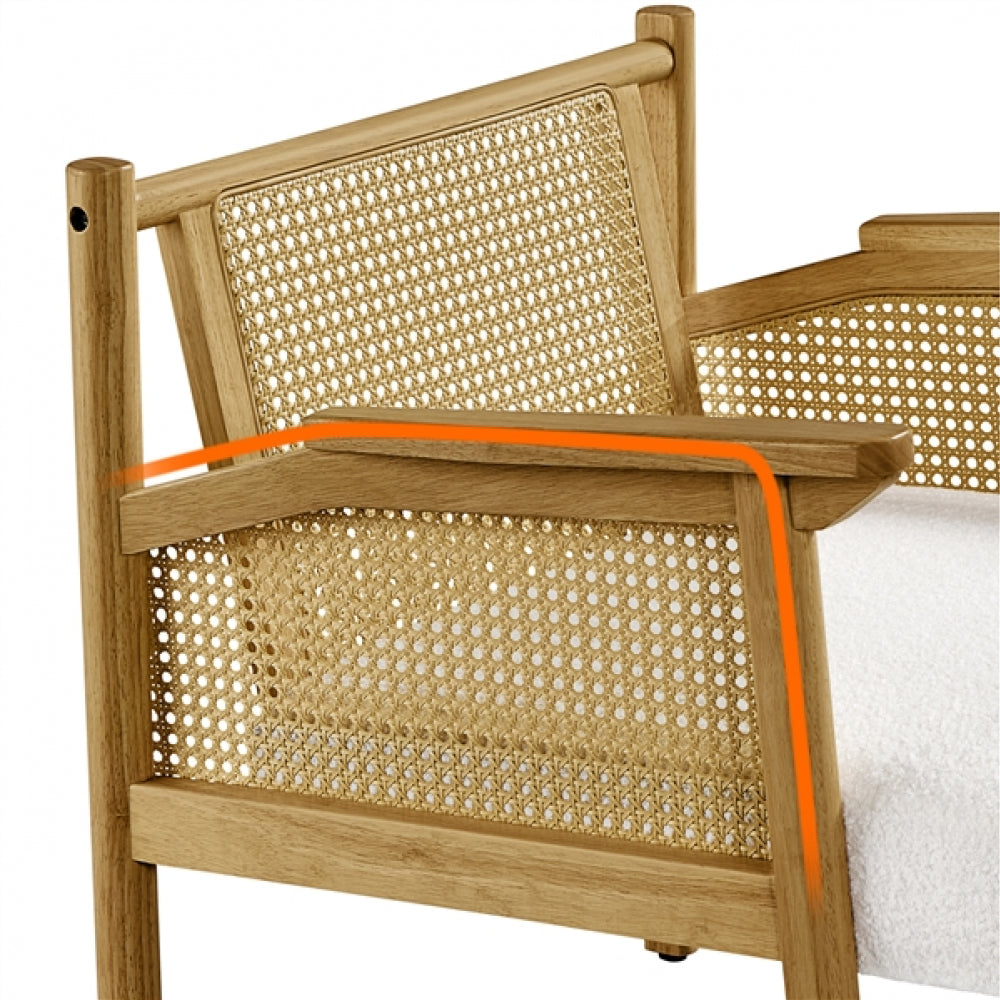 Boucle Upholstered Accent Chair Lounge Chair
