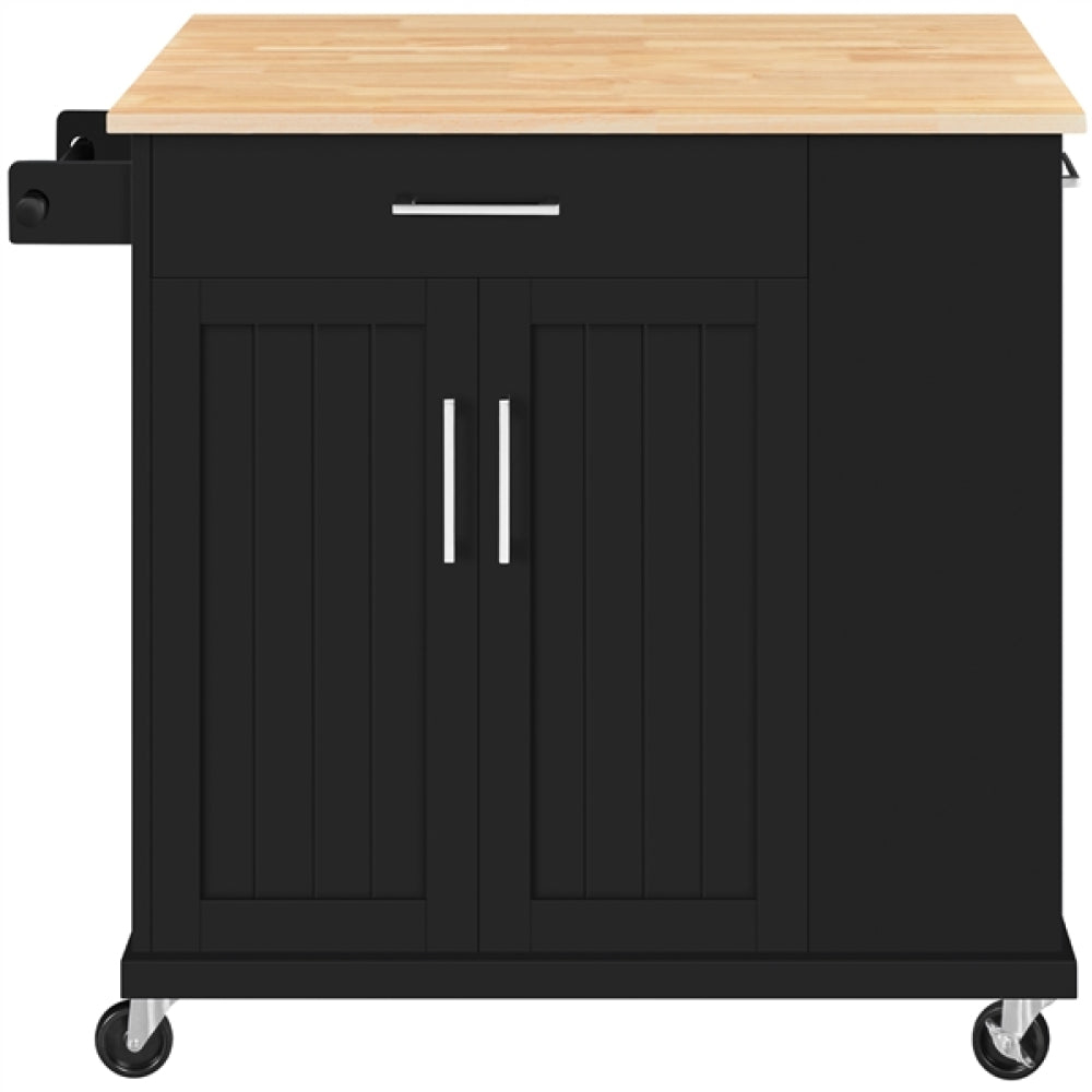 Kitchen Island Kitchen Trolley on Wheels with Drawers & Cabinet