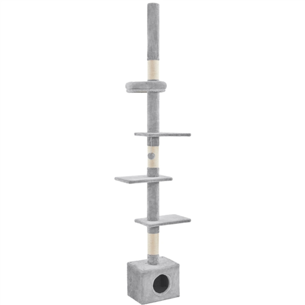 2.3-2.7M Floor-to-Ceiling Cat Tree Adjustable Tall Cat Tower