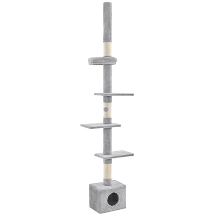 2.3-2.7M Floor-to-Ceiling Cat Tree Adjustable Tall Cat Tower
