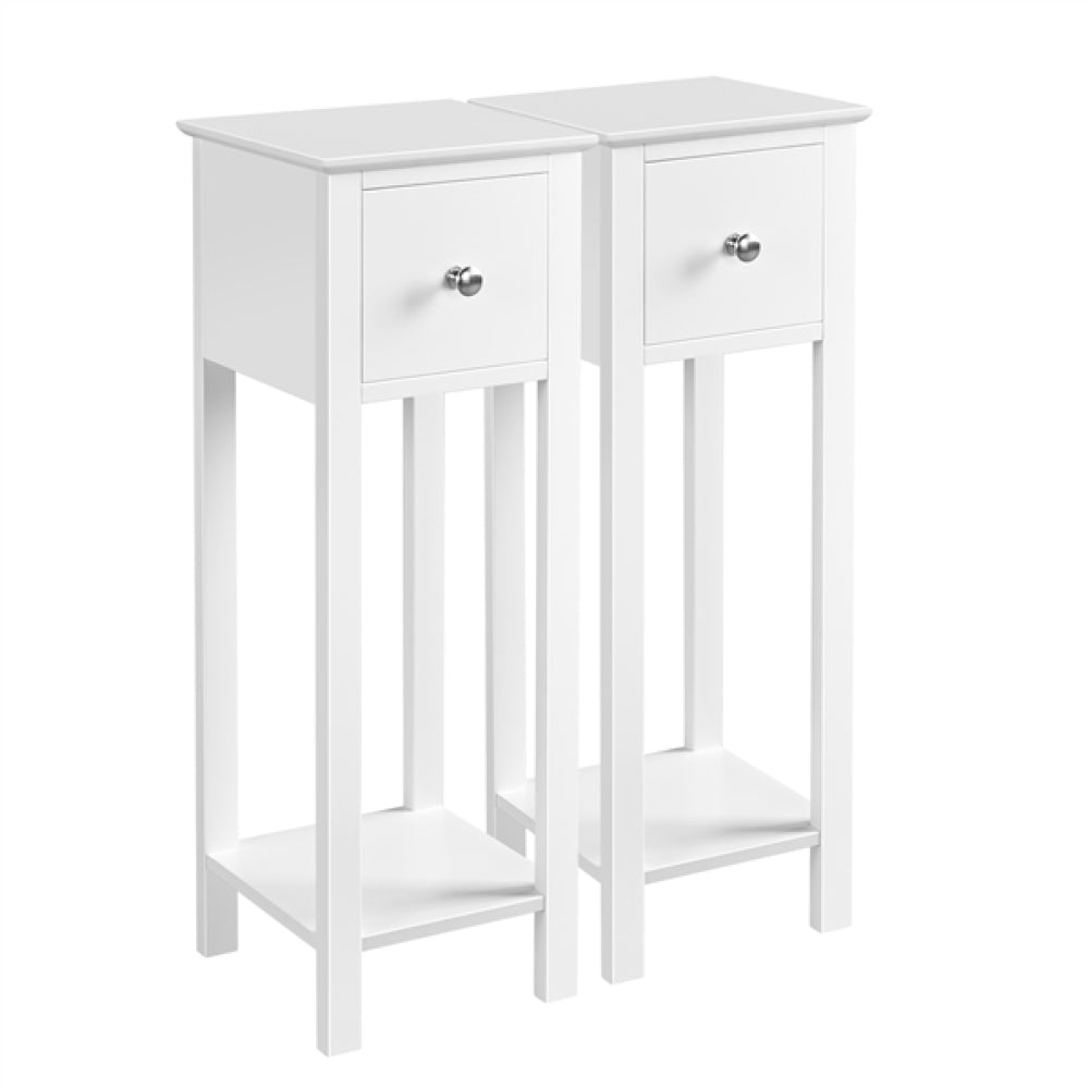 Slim Bedside Tables Nightstand Set of 2