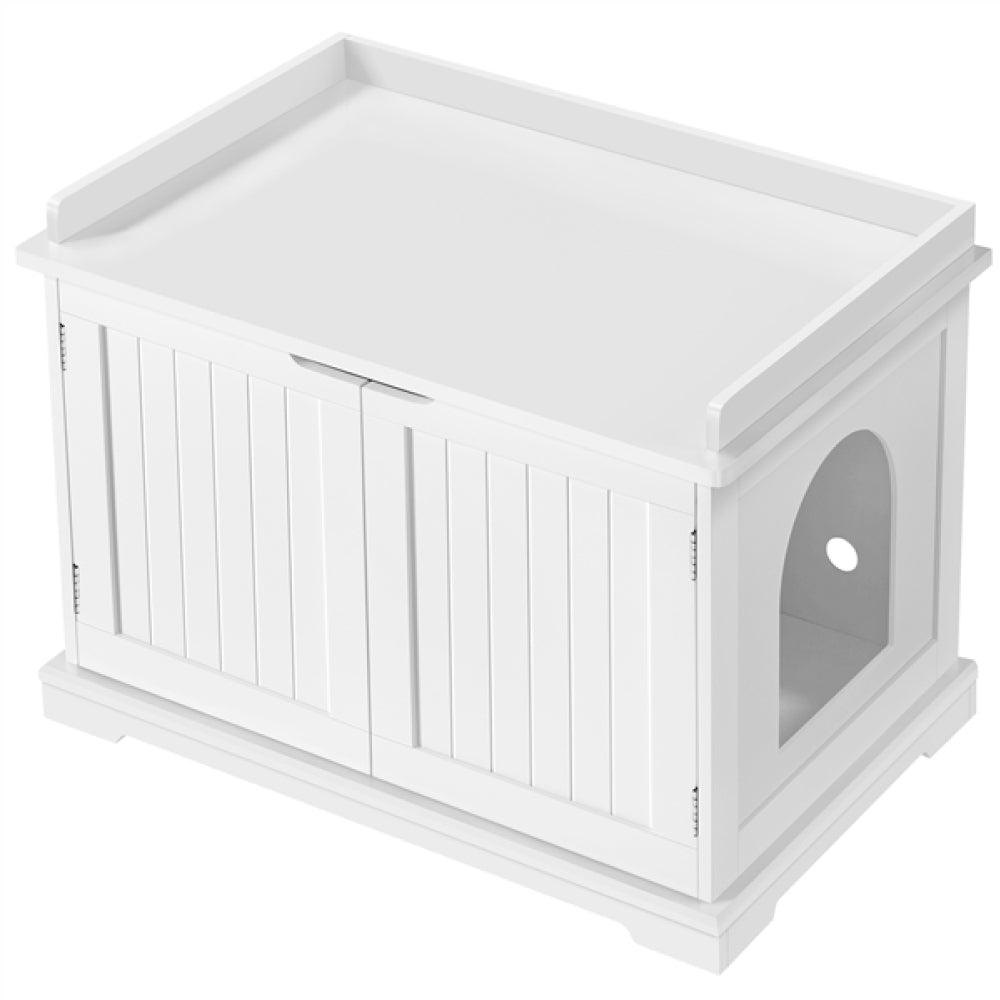 Pet Litter Box Wooden Storage Bench