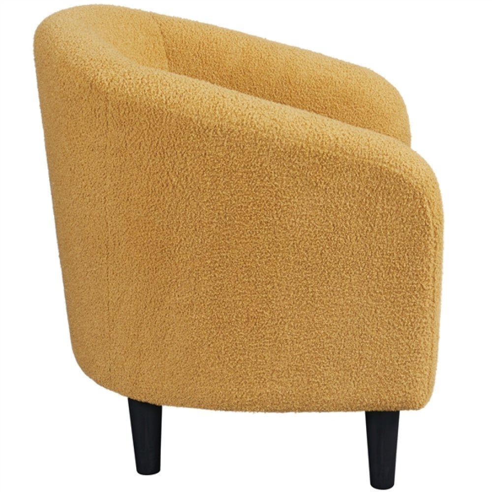 Boucle Club Chair Accent Barrel Chair Tub Chair