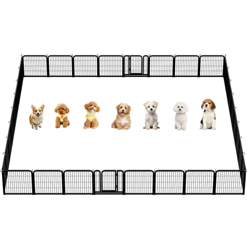 32pcs Dog Pen Metal Pet Playpen