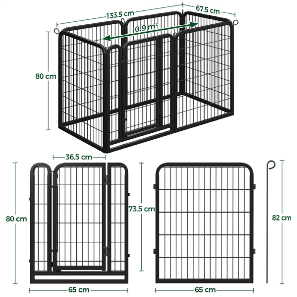 6 Panels Heavy Duty Dog Pen