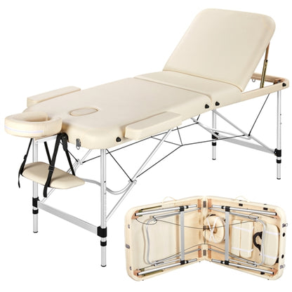 Adjustable 3 Fold Massage Bed Aluminum Alloy Massage Couch