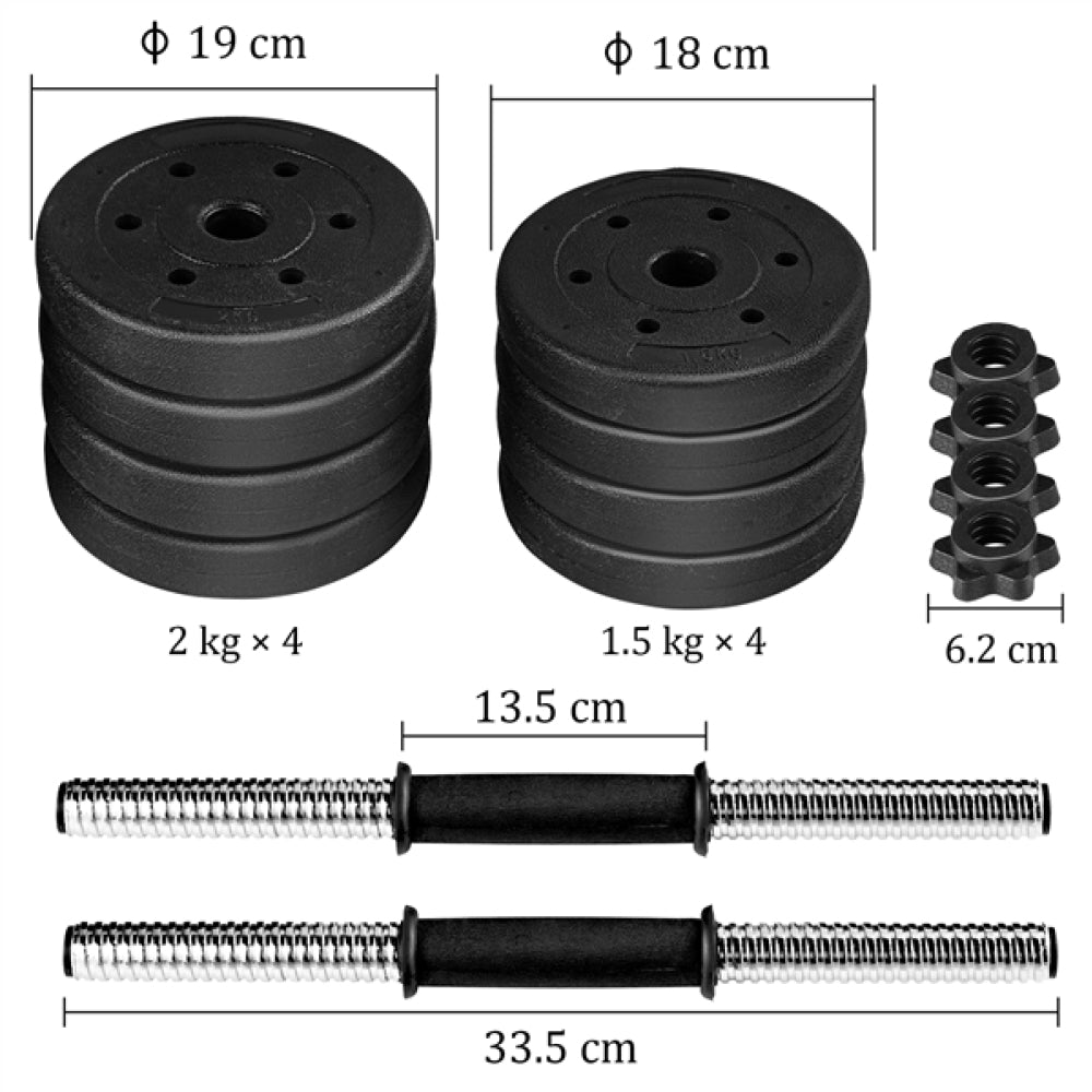 15kg/33lb Adjustable Dumbbell Weight Set