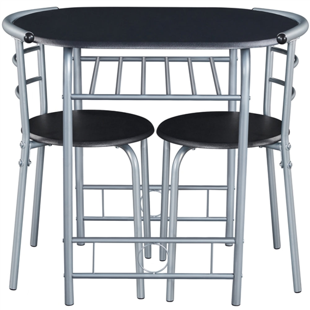 Modern Round Dining Table Set for 2 Dining Chairs