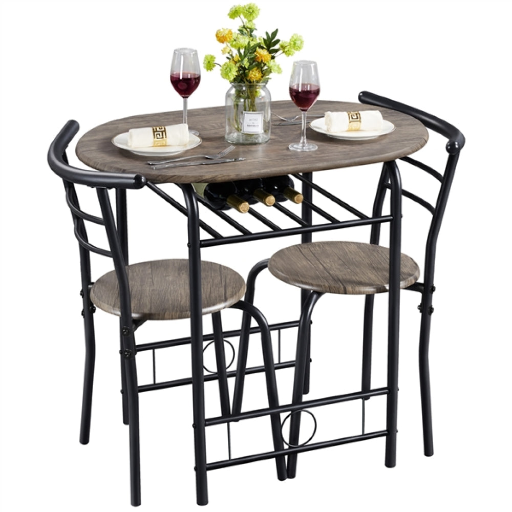 3 Piece Dining Set Round Dining Table Set