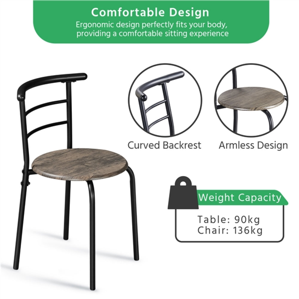 3 Piece Dining Set Round Dining Table Set