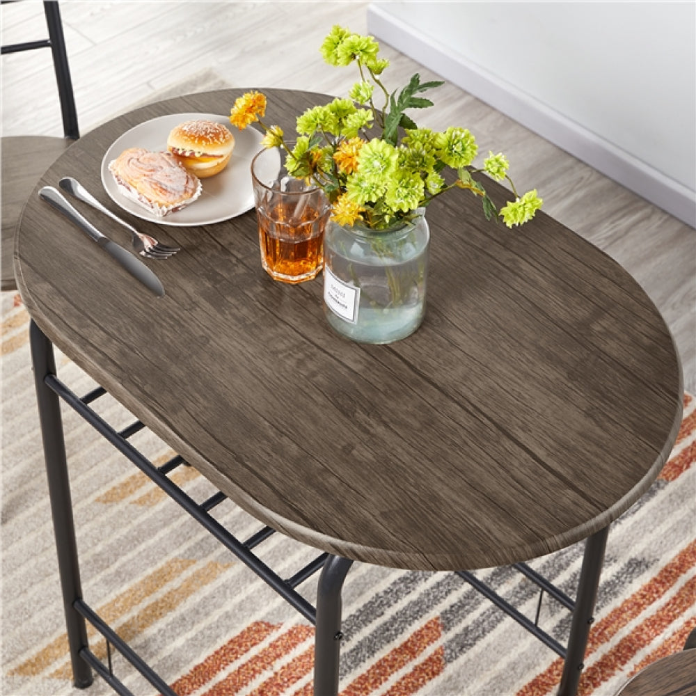 3 Piece Dining Set Round Dining Table Set