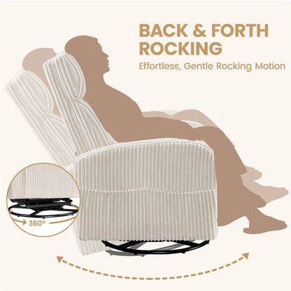 360-Degree Swiveling Nursing Glider Chair Rocking Chair